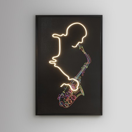 Cuadro con luz LED Saxofón (120x80cm.)