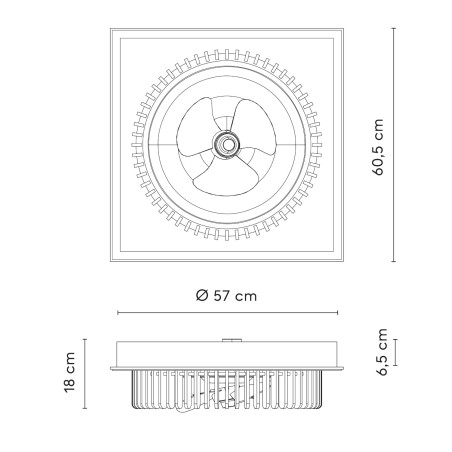 Pantalla acústica para ventilador Cubis