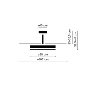 Ventilador LED aspas retráctiles Bombay Estilo M CCT Dim (32+12W)