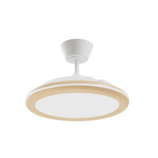 Ventilador LED aspas retráctiles Bombay Estilo S CCT Dim (26+9W)