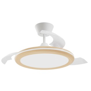 Ventilador LED aspas retráctiles Bombay Estilo S CCT Dim (26+9W)