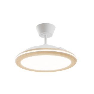 Ventilador LED aspas retráctiles Bombay Estilo S CCT Dim (26+9W)