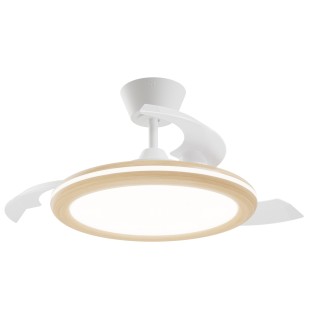 Ventilador LED aspas retráctiles Bombay Estilo S CCT Dim (26+9W)
