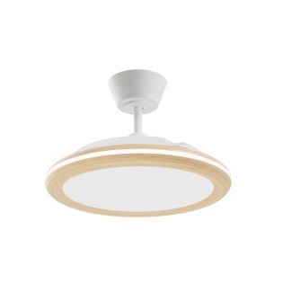 Ventilador LED aspas retráctiles Bombay Estilo S CCT Dim (26+9W)
