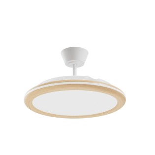 Ventilador LED aspas retráctiles Bombay Estilo M CCT Dim (32+12W)