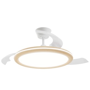Ventilador LED aspas retráctiles Bombay Estilo M CCT Dim (32+12W)