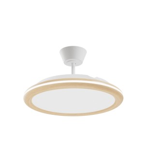 Ventilador LED aspas retráctiles Bombay Estilo M CCT Dim (32+12W)