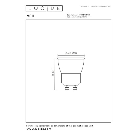 Bombilla LED GU10 Dim (4W)
