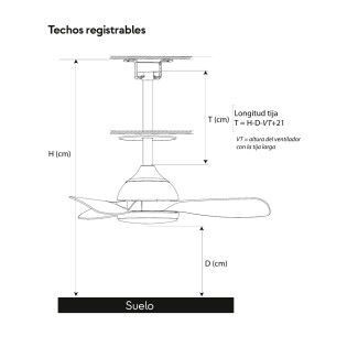 Accesorio para falso techo + tija de Sulion