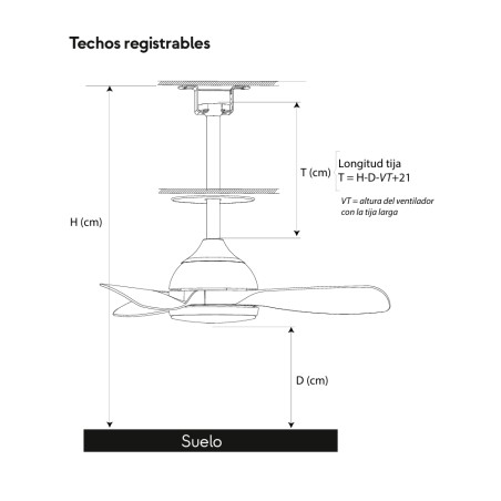Accesorio para falso techo + tija de Sulion