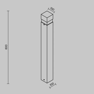 Baliza de exterior LED Quadra (15W)