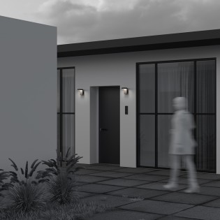 Aplique de pared de exterior con sensor LED Nordis (2W)
