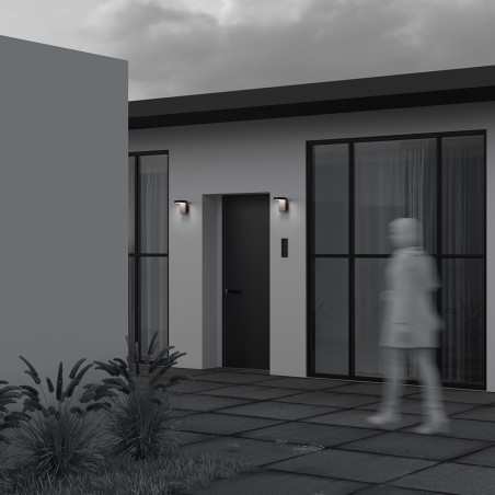 Aplique de pared de exterior con sensor LED Nordis (2W)