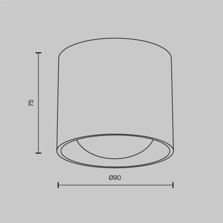 Foco de superficie para baños LED Lens (15W)