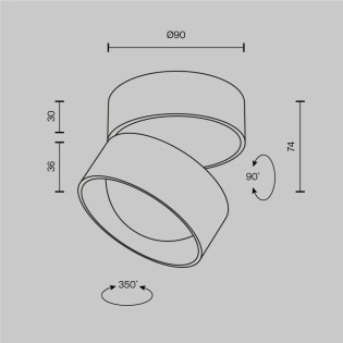 Foco de superficie LED Lens (12W)