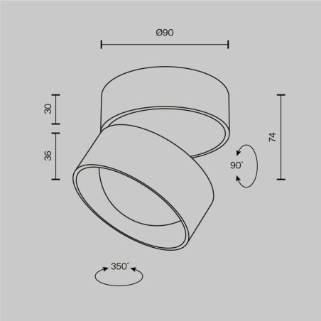 Foco de superficie LED Lens (12W)