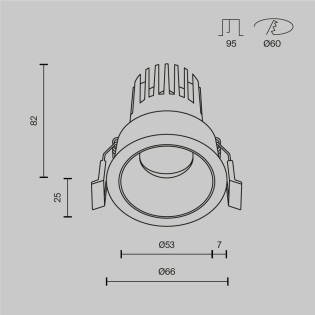 Empotrable de techo LED Dip