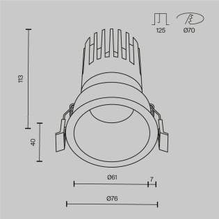 Empotrable de techo LED Dip