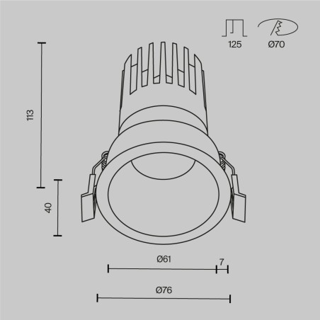 Empotrable de techo LED Dip