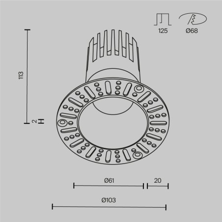 Empotrable de techo LED Dip II