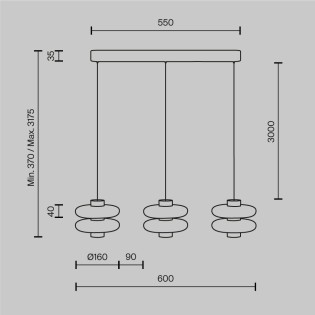 Lámpara de techo LED Nuvem (23W)