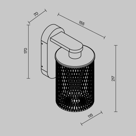 Aplique de pared de exterior LED Latticea (6W)