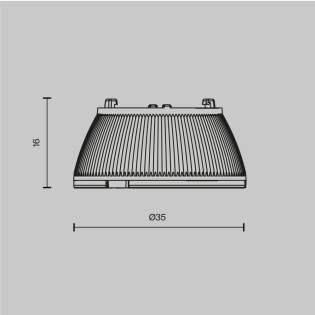 Lente para empotrable de techo Dip