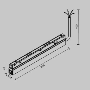 Alimentador para carril magnético empotrable Exility