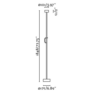 Lámpara de pie LED Staff Dim (26.5W)