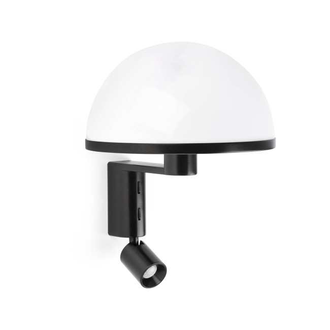 Aplique de pared con lector LED Dome