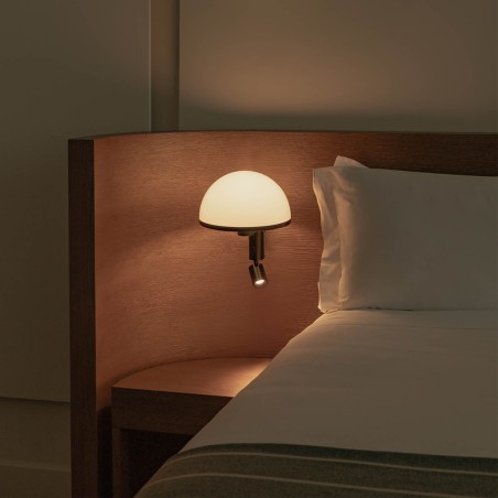 Aplique de pared con lector LED Dome