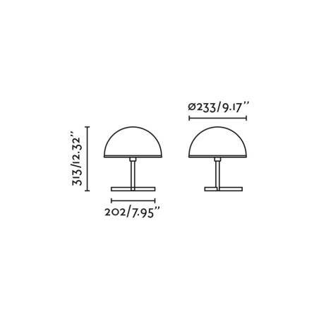 Lámpara de mesa Dome S