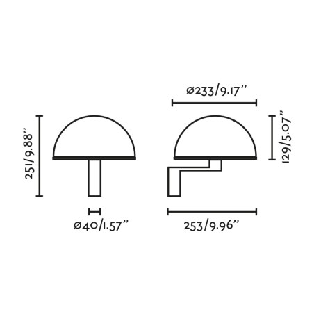 Aplique de pared Dome