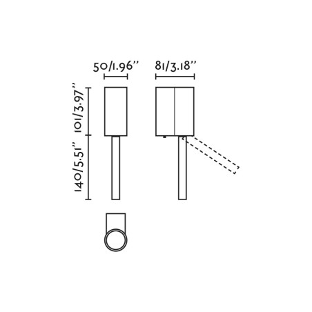 Aplique de pared con lector LED Dante (5+3W)