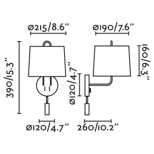 Aplique de pared con lector LED Montreal (3W)