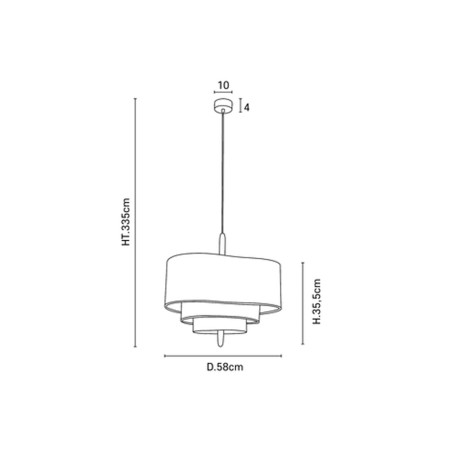 Lámpara de techo Pebble 58