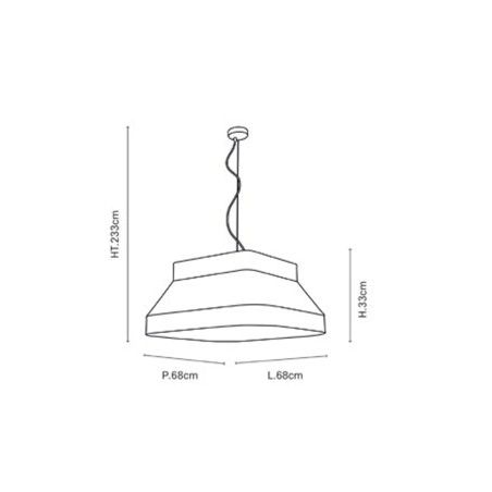 Lámpara de techo Square (4 luces)