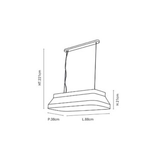 Lámpara de techo Square (3 luces)
