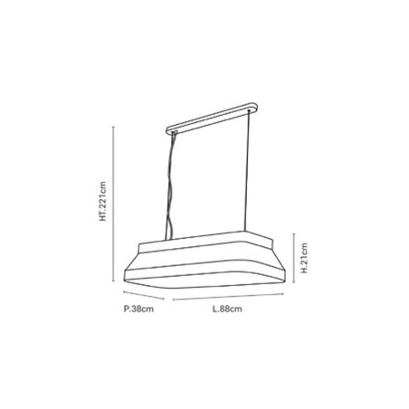 Lámpara de techo Square (3 luces)