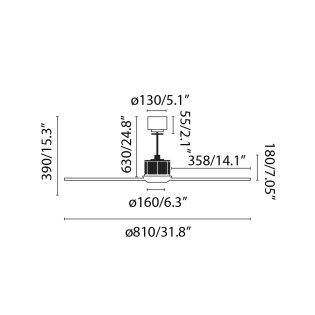 Ventilador de techo LED Just Fan S 3000K (16W)