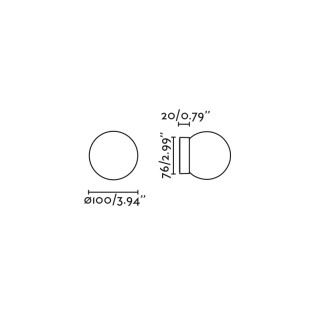 Aplique de pared para baños LED Ping (7.8W)