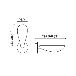 Aplique de pared Liggera