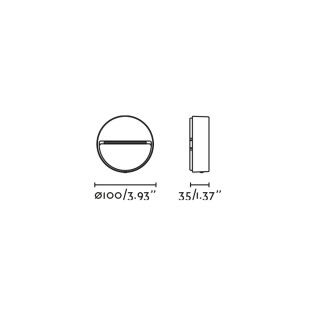 Aplique de pared de exterior LED Dune R 4CCT (3W)