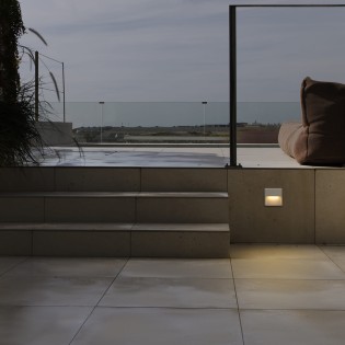 Aplique de pared de exterior LED Dune SQ 4CCT (3W)