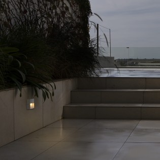 Aplique de pared de exterior LED Dune SQ 4CCT (3W)