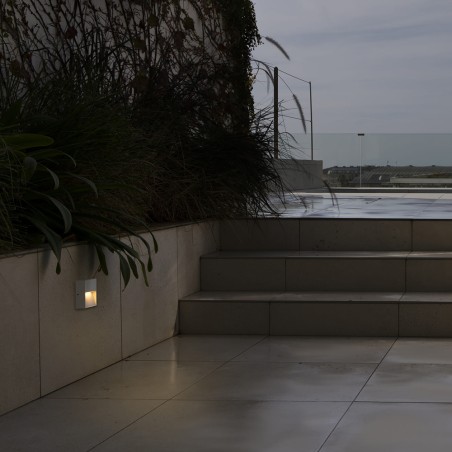 Aplique de pared de exterior LED Dune SQ 4CCT (3W)