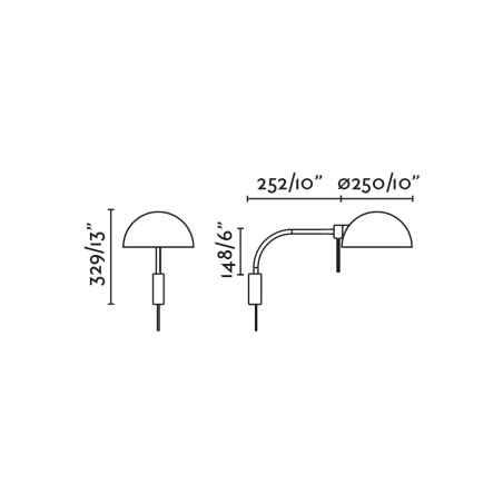 Aplique de pared Dominica Brazo
