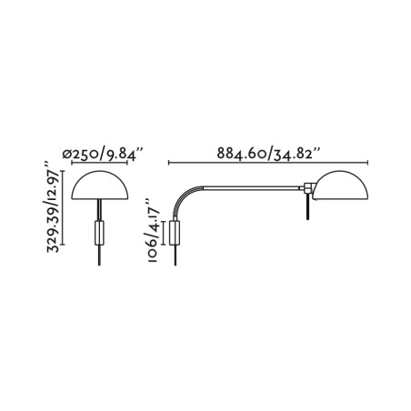 Aplique de pared Dominica Brazo XL