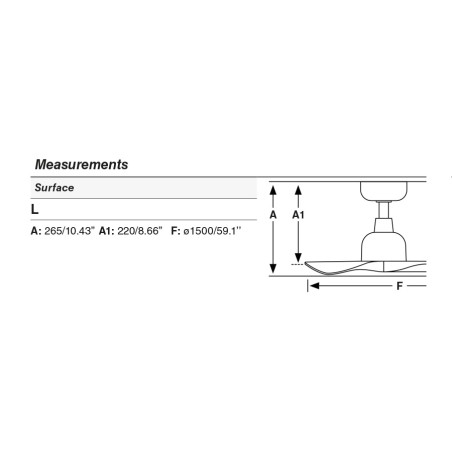 Ventilador de techo Outwood L IP44