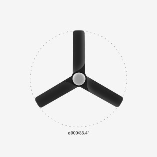 Ventilador de techo LED Hey S CCT (10W)